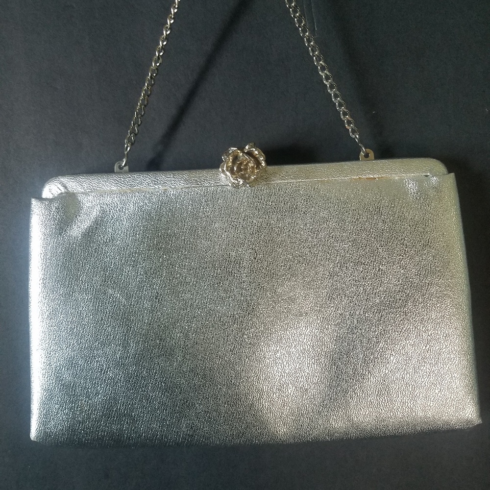 Vintage Silver After Five Clutch